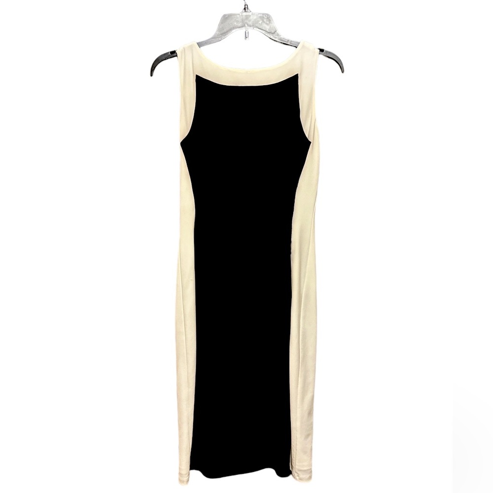 NWOT LAUREN RALPH LAUREN SLEEVELESS MIDI DRESS. TWO TONE.